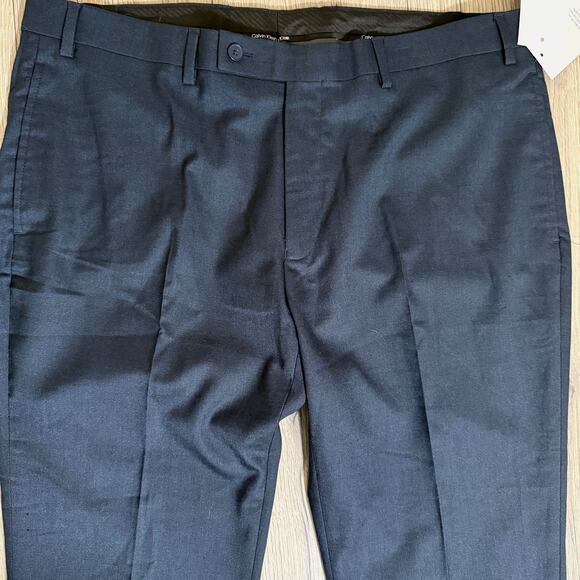 Calvin Klein Mens Slim-Fit Stretch Suit Separates Pants Slacks Blue Size 40 x 29 - Picture 6 of 9